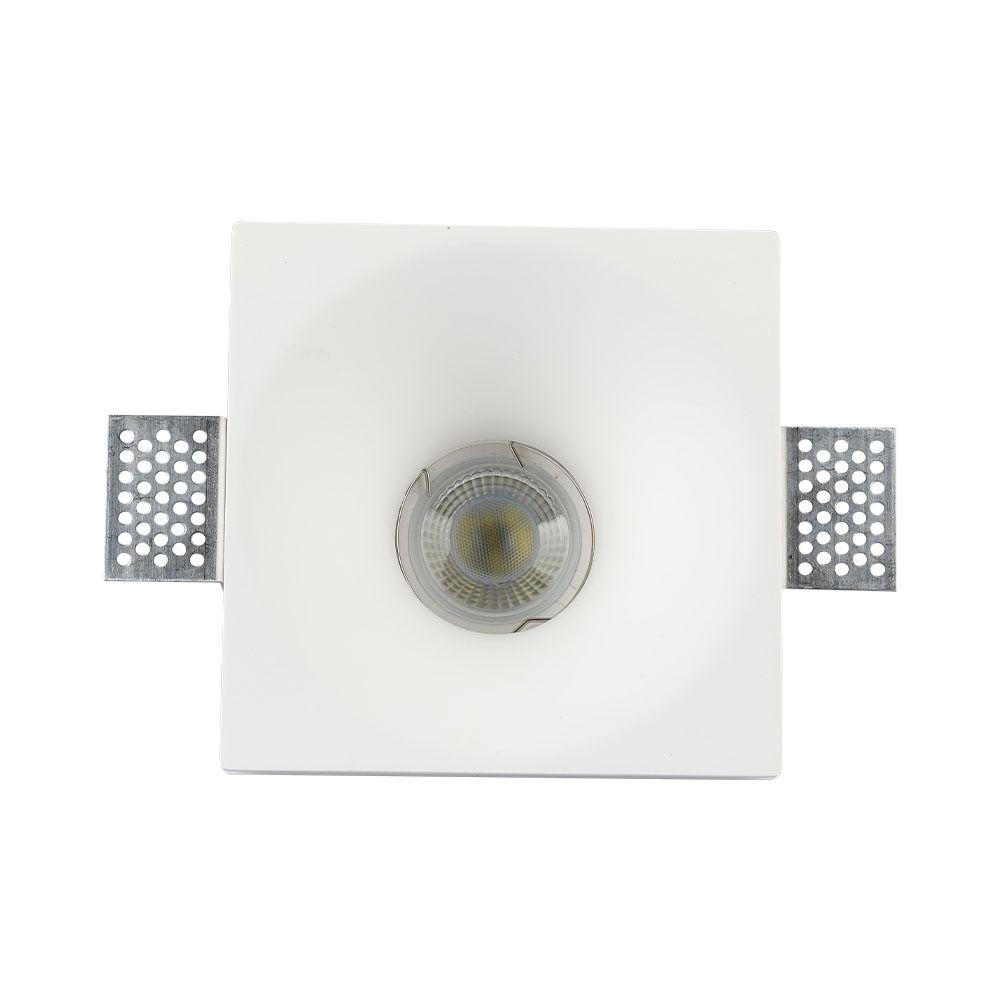 VT-772 GU10 GYPSUM FITTING SQUARE-WHITE