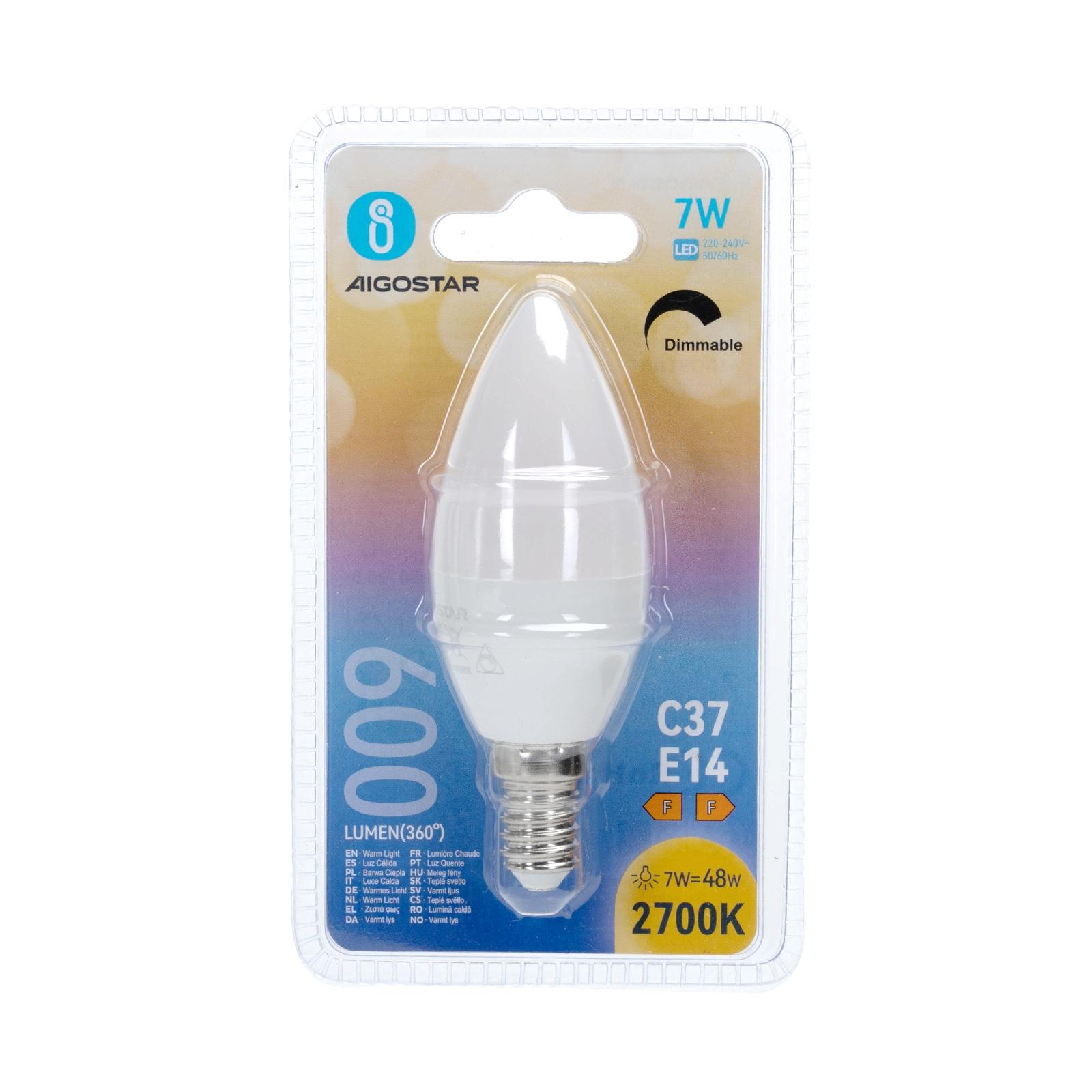 Ściemnialna żarówka LED C37 E14 7W 2700K