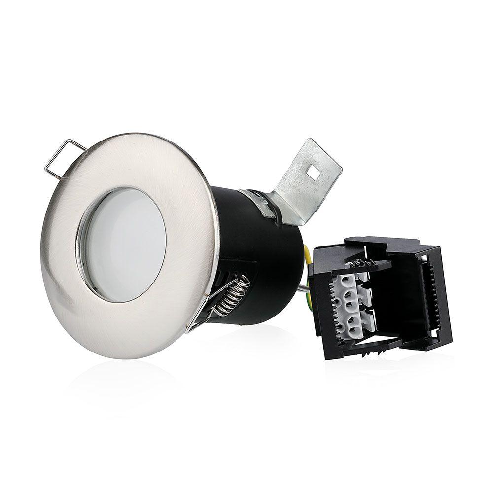 VT-702 GU10 FIRE RATED DOWNLIGHT FITTING IP65-CHROME