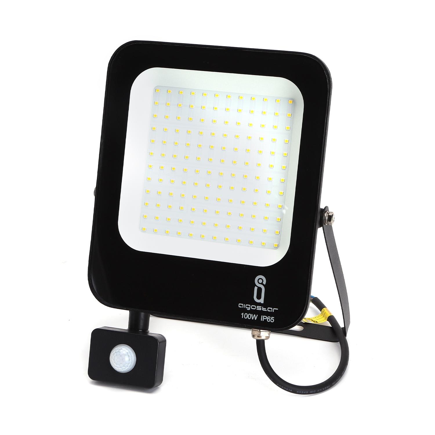 LED Floodlight with Sensor Black 100W