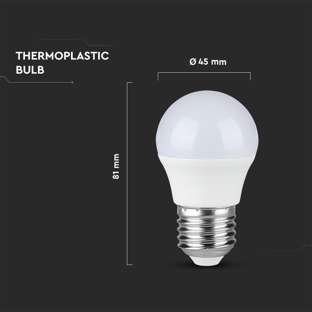 VT-2256 5.5W G45 LED PLASTIC BULB 6400K E27 6PCS/PACK