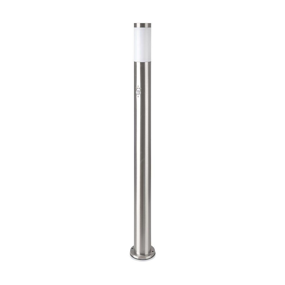 VT-838 BOLLARD LAMP-PIR SENSOR-STAINLESS STEEL BODY(110CM) E27 SATIN NICKEL-IP44