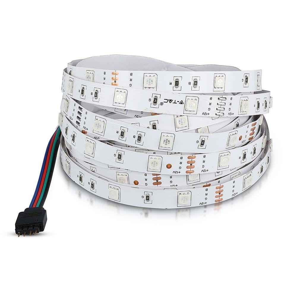 6W Taśma LED, Barwa: RGB, IP20, Rolka:5m, VTAC, SKU 212124