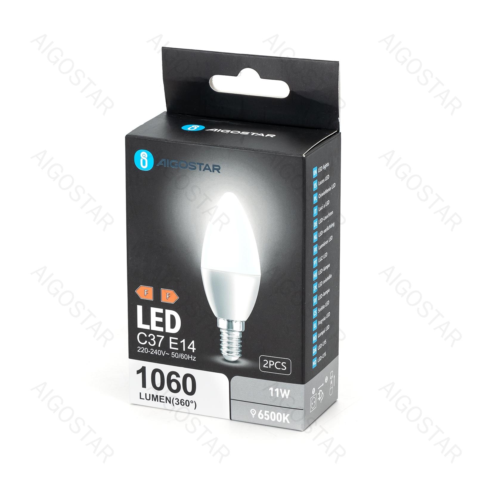 LED A5 C37 E14 11W 6500K/DOUBLE/COLOR BOX