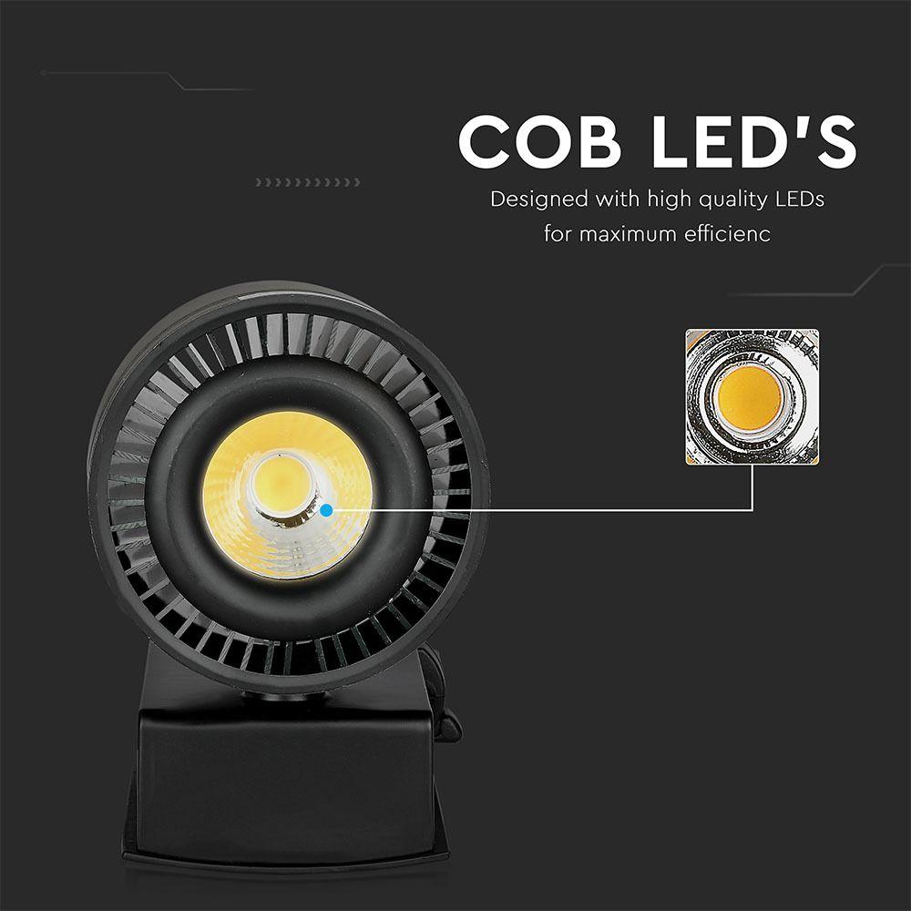 VT-4545 45W COB TRACKLIGHT 5000K BLACK BODY