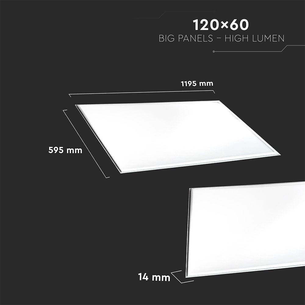 45W Panel LED 1200x600mm, Barwa:6400K, HIGH LUMEN, Opakowanie: 2szt., VTAC, SKU 6333