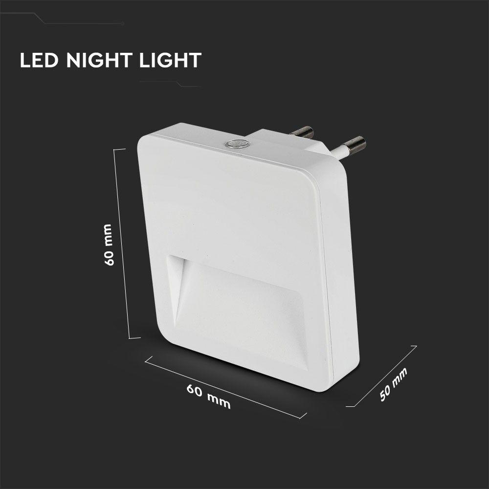 VT-86 0.45W LED NIGHT LIGHT(EU PLUG) SAMSUNG CHIP 3000K SQUARE