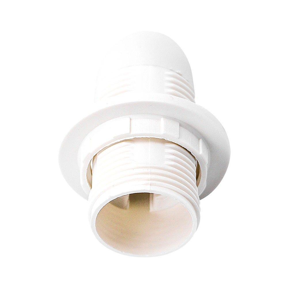 E14 LAMP HOLDER - WHITE WITH SUNSHADE