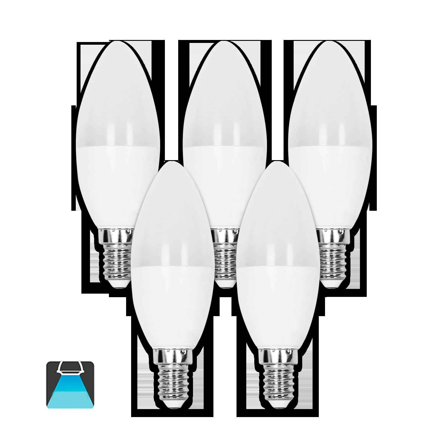 LED E14 C37 7W Barwa Zimna