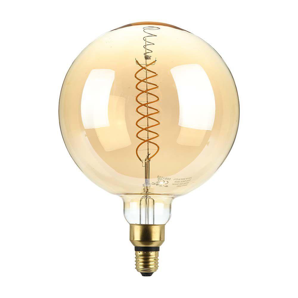 8W G200 Żarówka LED Filament, Barwa:2000K, Ściemniana, Trzonek:E27, VTAC, SKU 217462