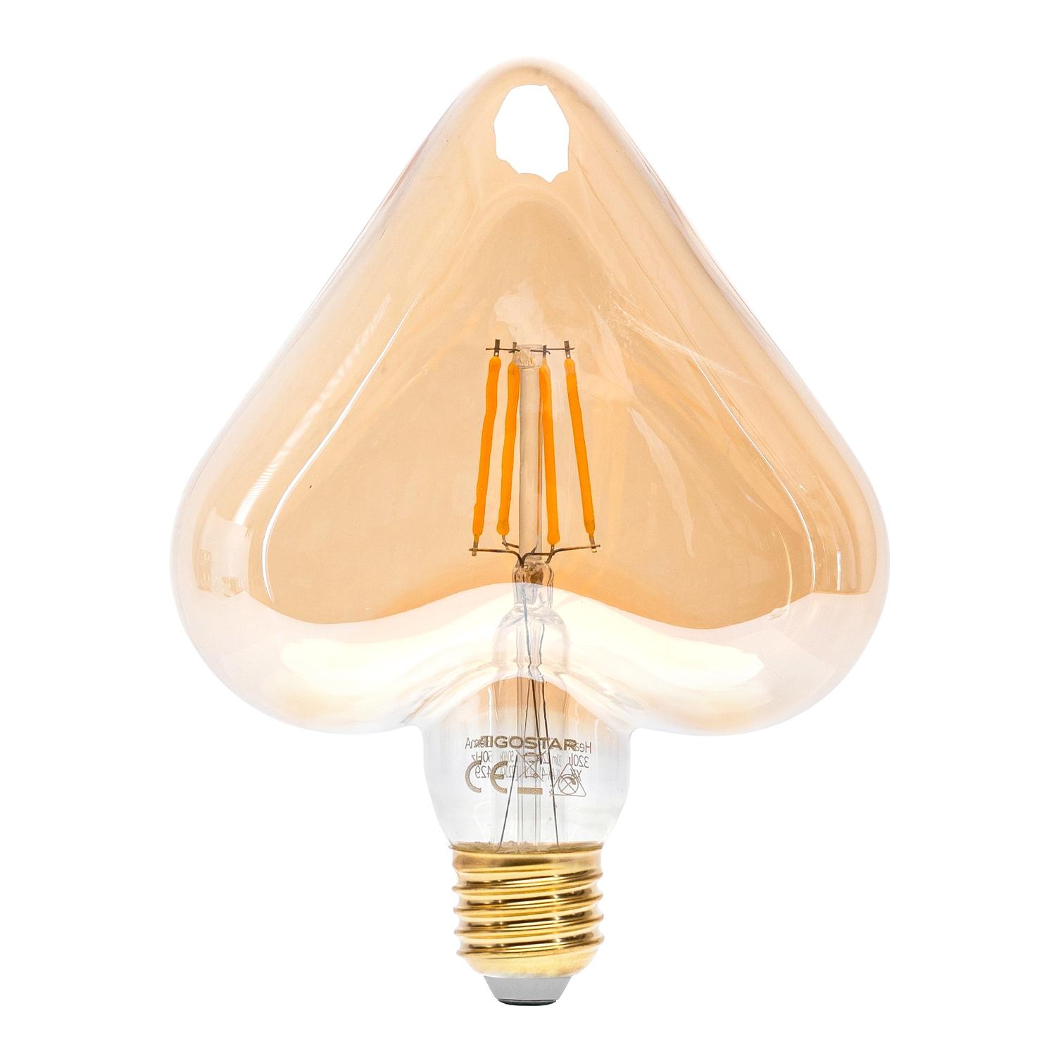 LED Filament Bulb (Heart) E27 4W