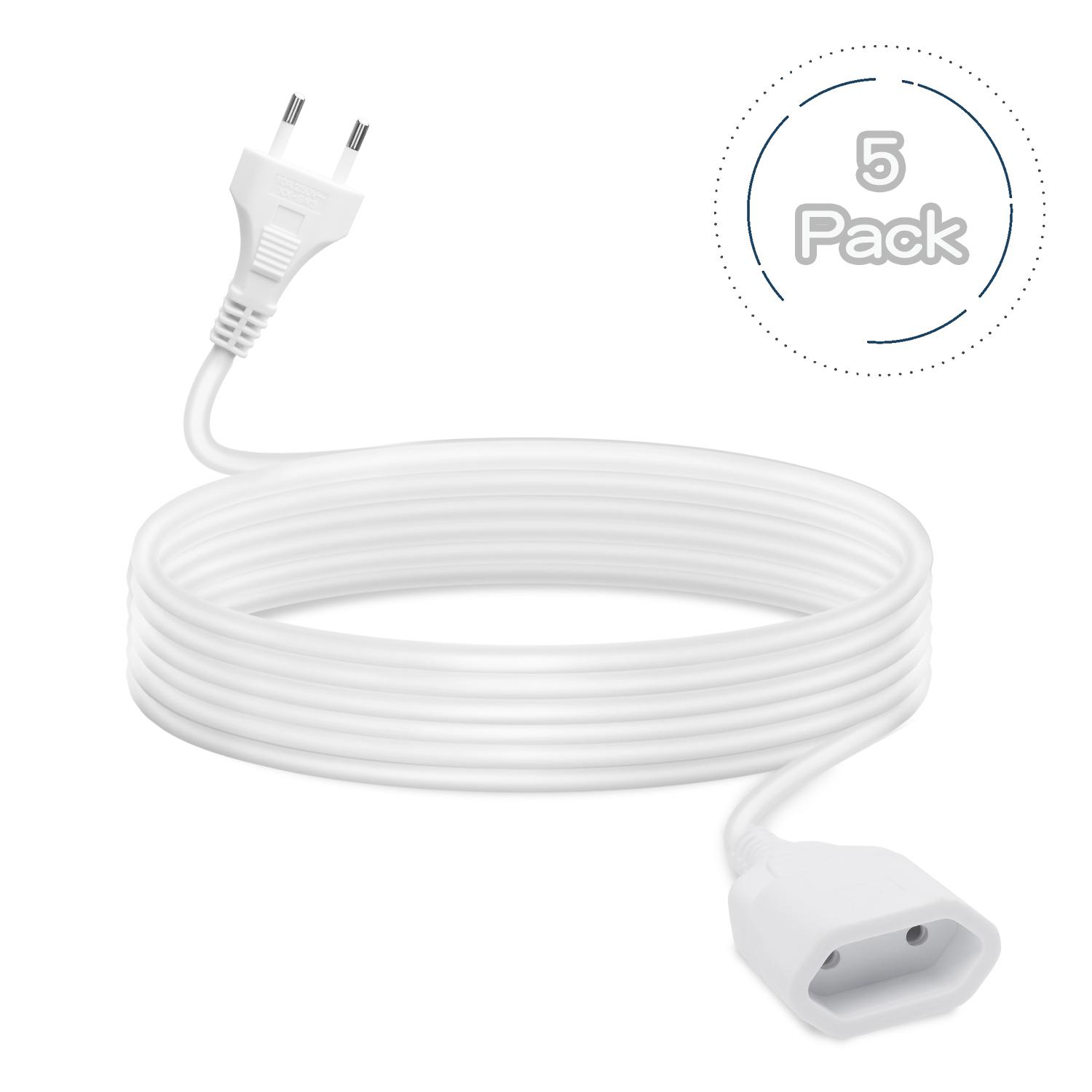 Extension Cords H05VV-F 2x1.0m㎡ 3m White