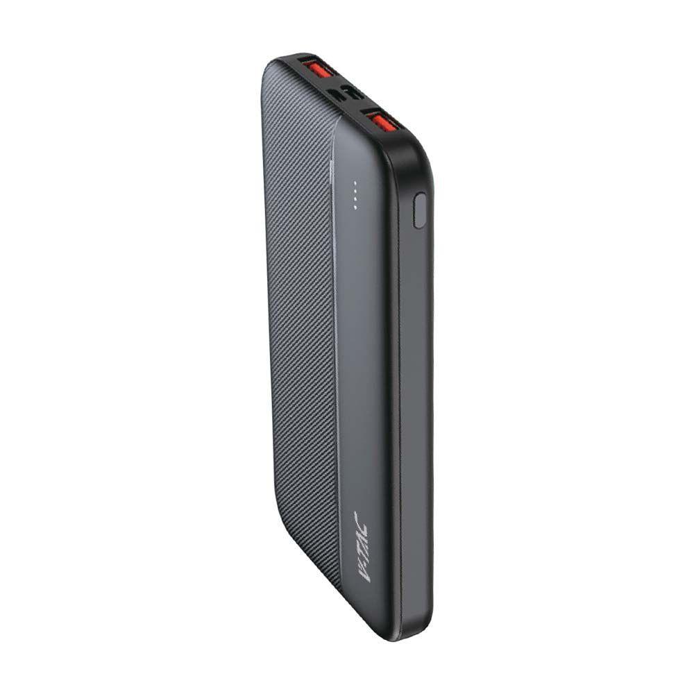 Power Bank 2xUSB + typ: C, Micro USB, Szybkie ładowanie, Litowo Polimerowy - 10000mAh, Czarny, VTAC, SKU 7831