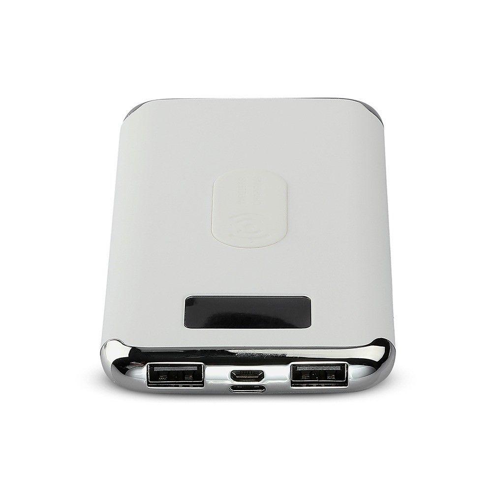 VT-3505 10000mAh POWER BANK WITH DISPLAY AND WIRELESS-WHITE