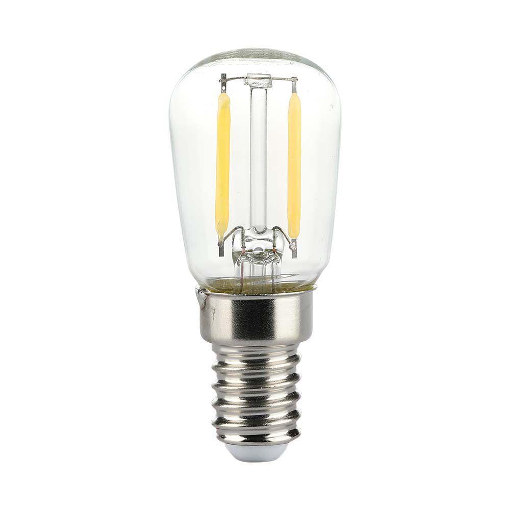 2W ST26 Żarówka LED Filament, Klosz Transparentny, Barwa:4000K, Trzonek:E14, VTAC, SKU 214445