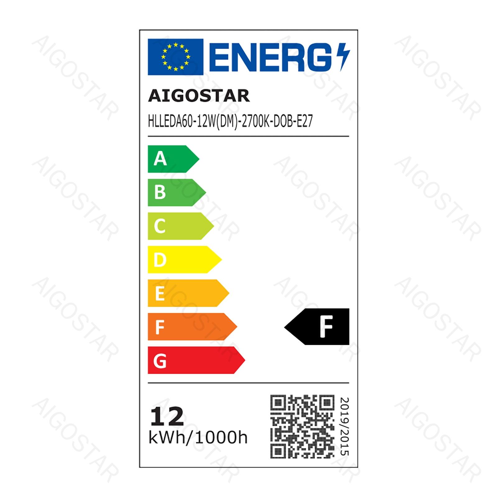 LED dimmable bulb A60 E27 12W 2700K