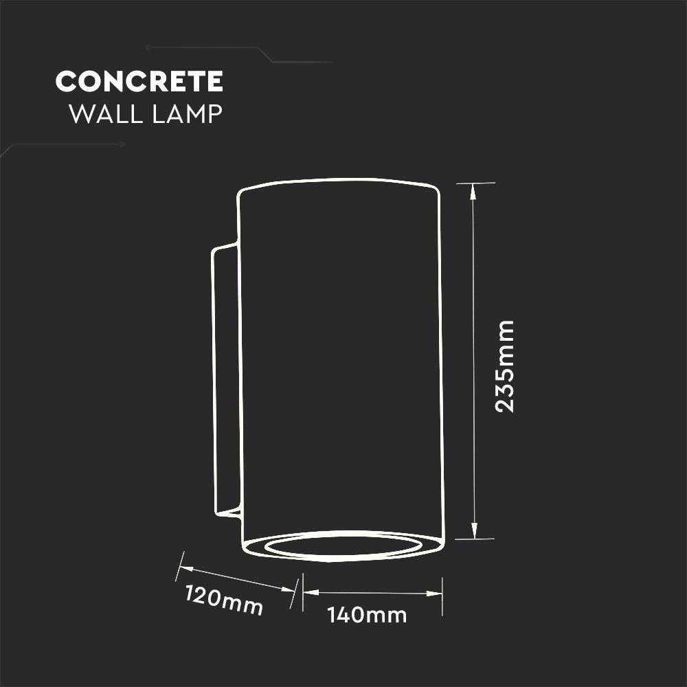 VT-894 LED CONCRETE WALL LAMP-DARK GREY GU10 IP20