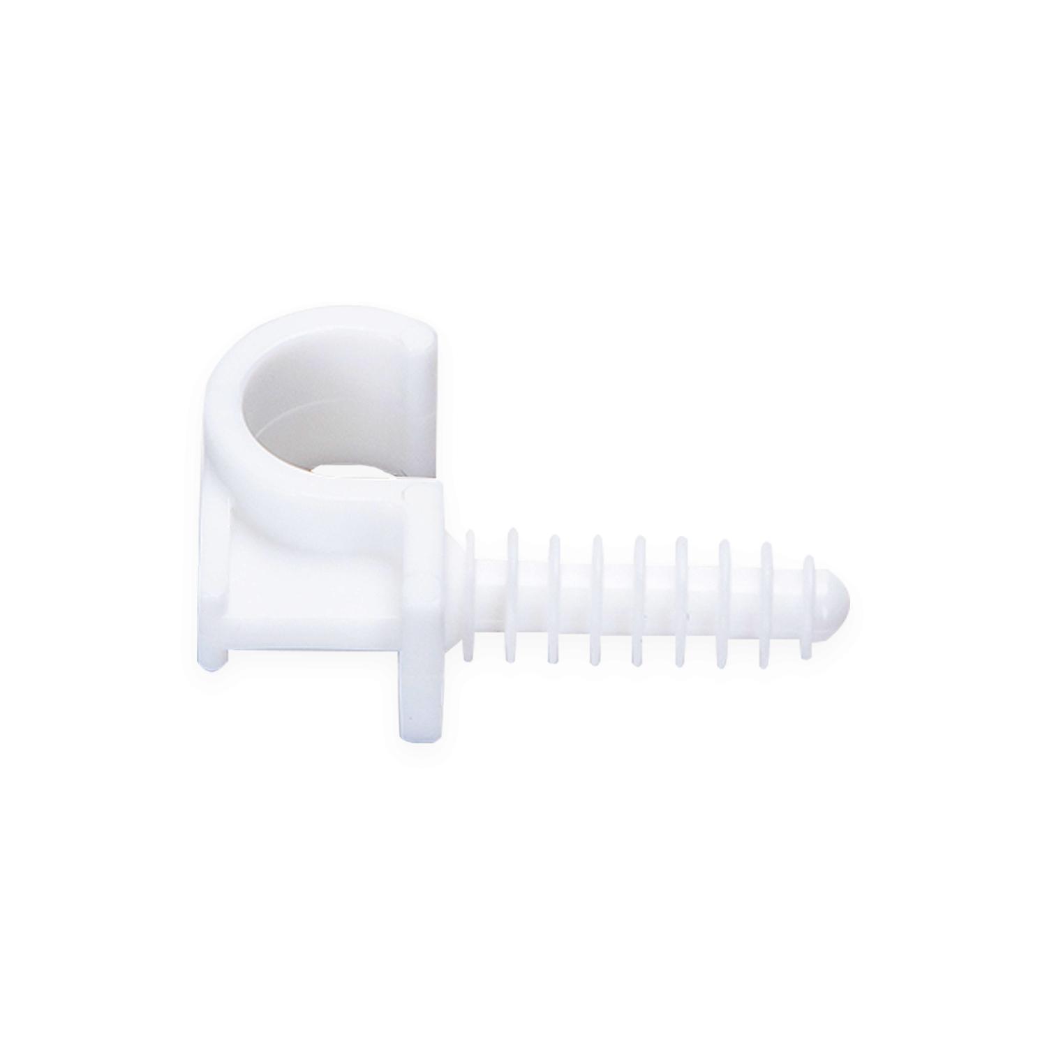 Single-hook PVC pipe clamp with expansion screw, Φ 16mm