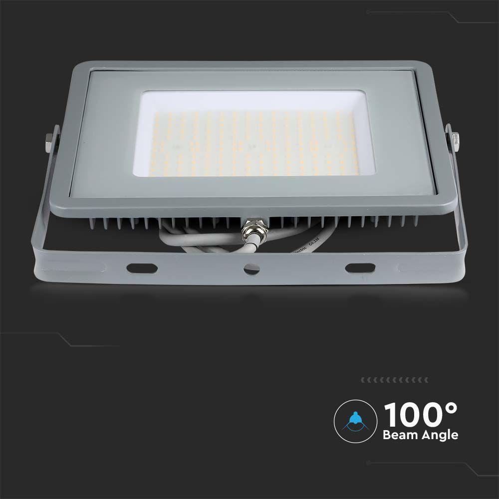 VT-106 100W SMD FLOODLIGHT SAMSUNG CHIP 6500K GREY BODY GREY GLASS