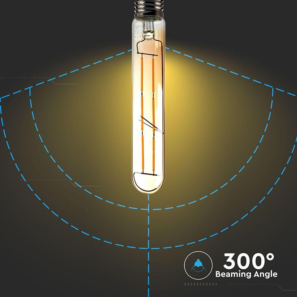 VT-2006 6W T30 LED FILAMENT BULB AMBER GLASS 2200K E27