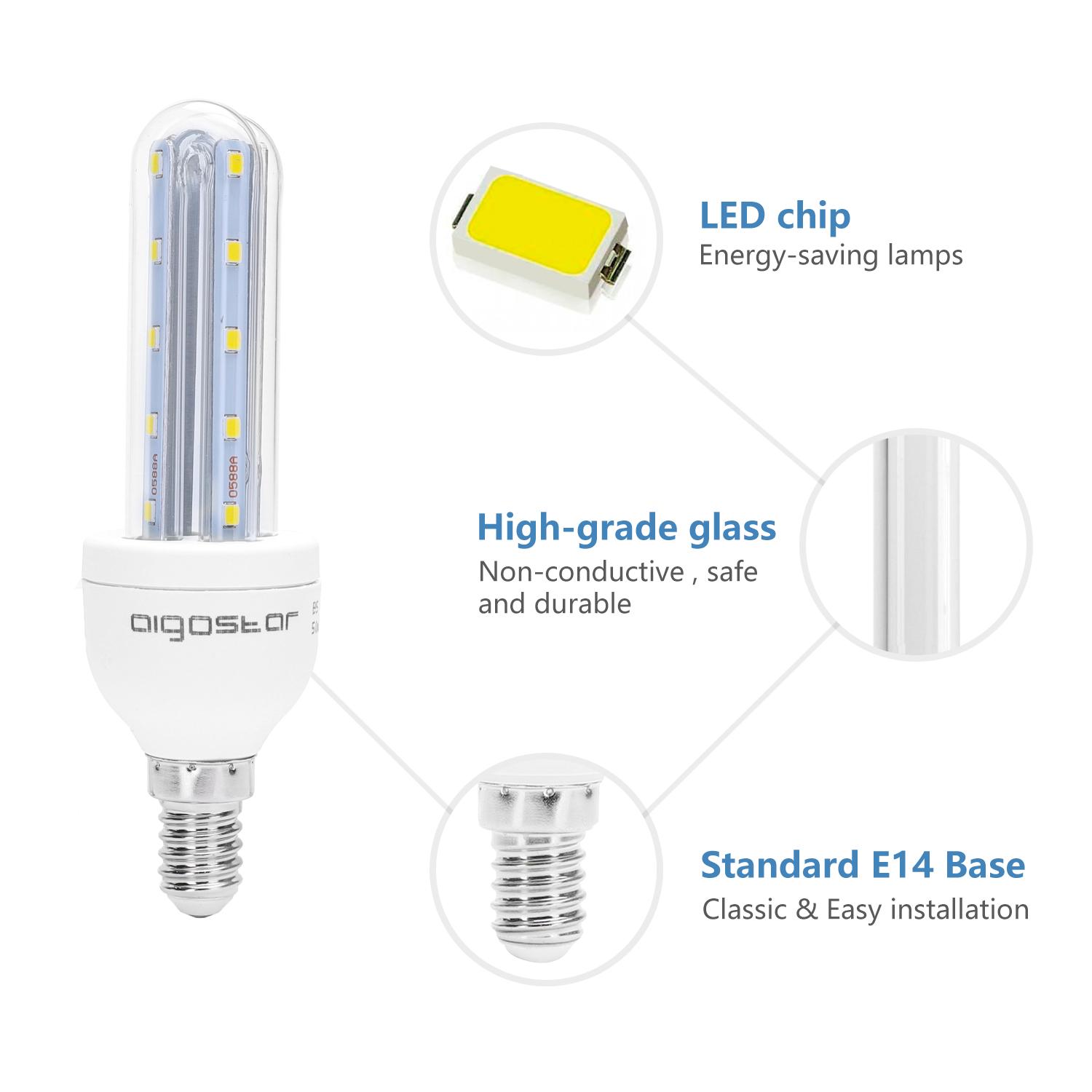 LED E14 8W U-tube