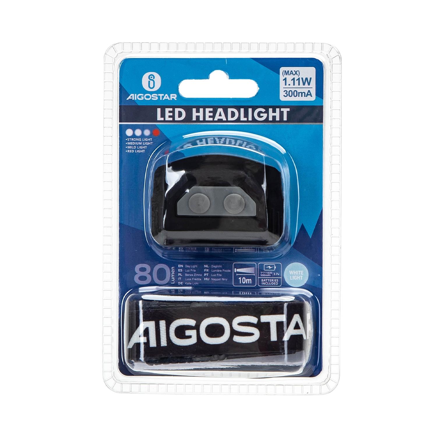 Headlight with sensor switch rechargeable