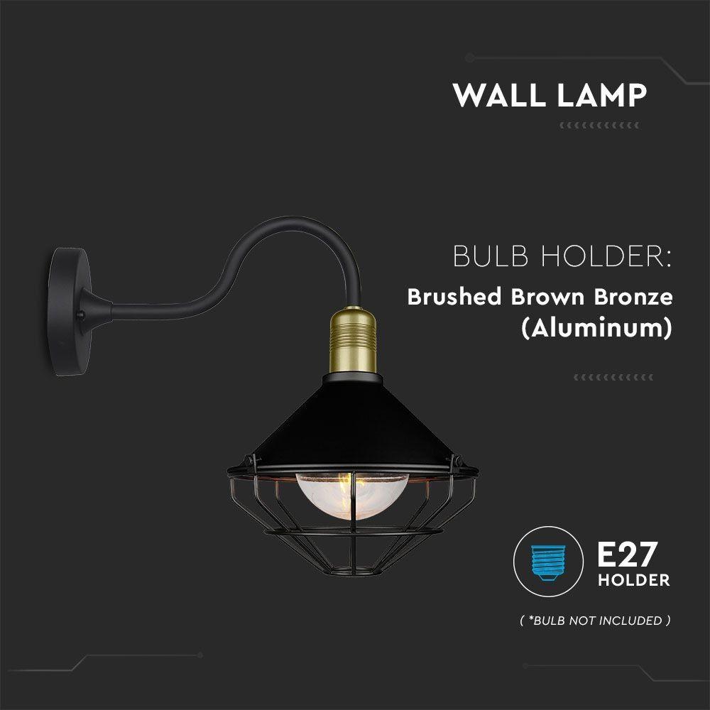 VT-720 WALL LAMP-MATT BLACK-DOWN IP65