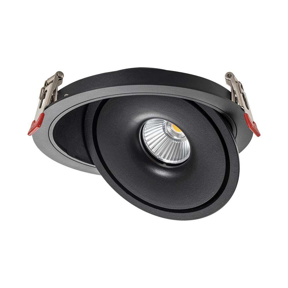 12W Oprawa COB Downlight LED, Barwa: 3w1, Obudowa: Czarna, VTAC, SKU 10578