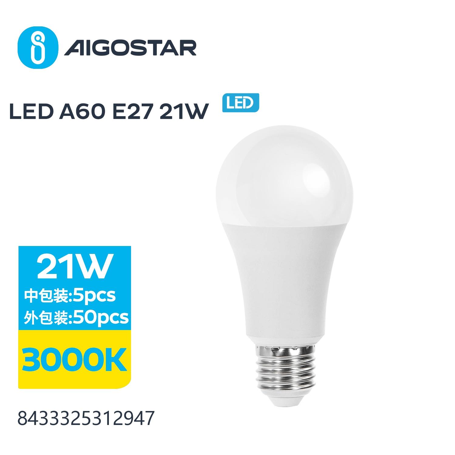 LED A5 A60 E27 21W 3000K