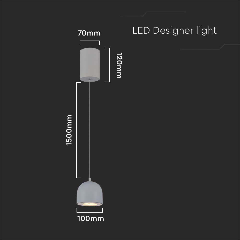 VT-7794 LED HANGING LAMP D:100 3000K LIGHT GREY BODY