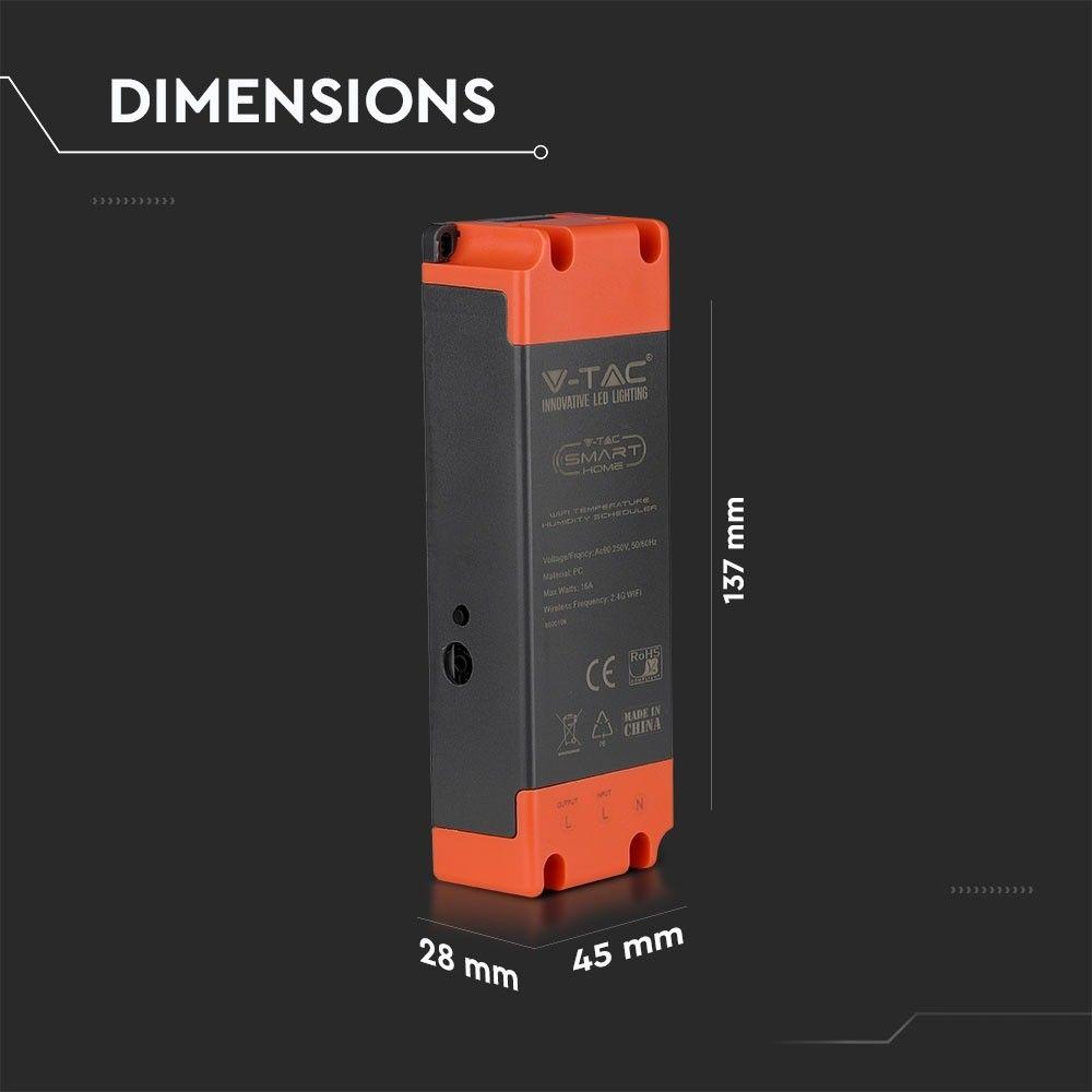 VT-5145 16A TEMPERATURE HUMIDITY SENSOR COMPATIBLE WITH ALEXA & GOOGLE HOME