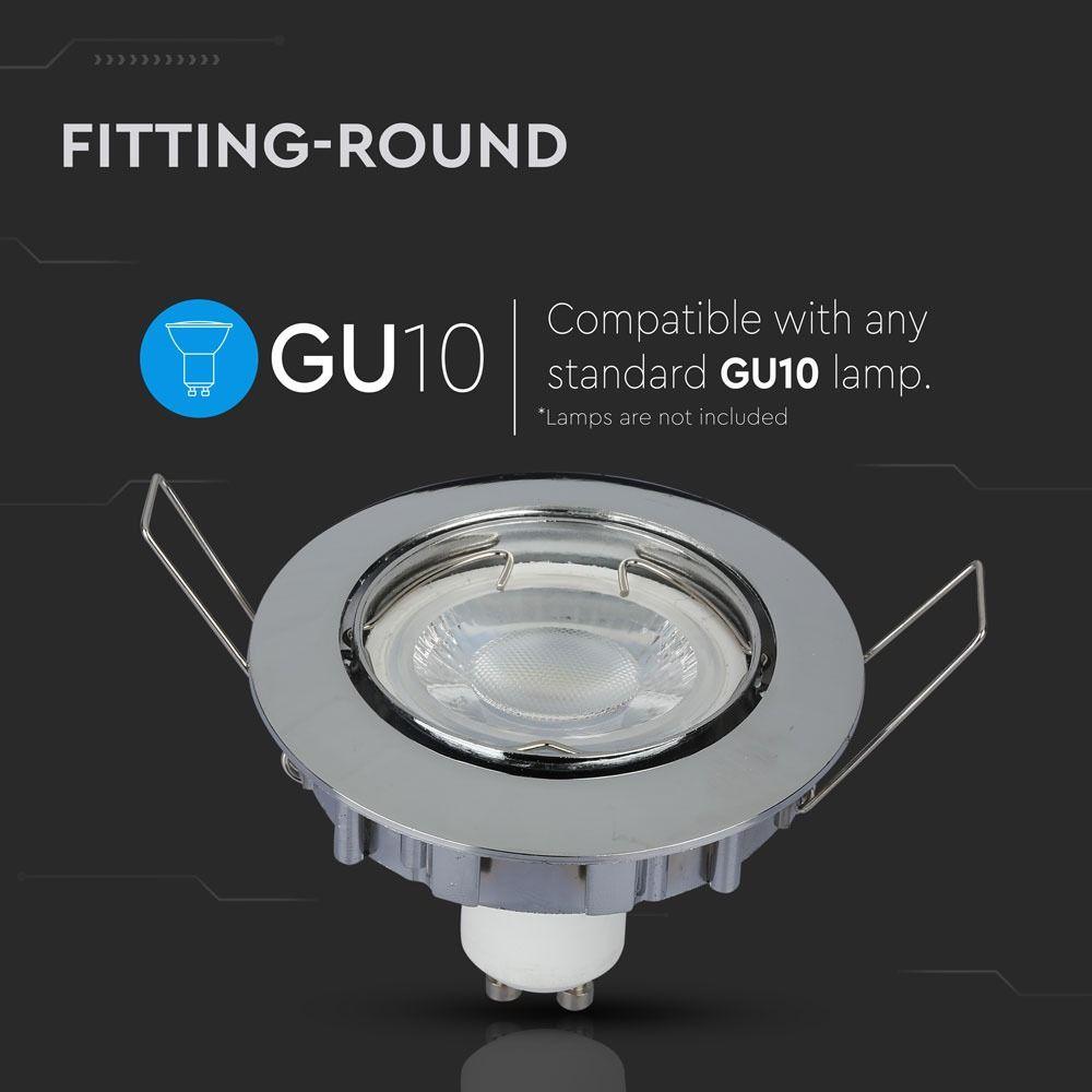 VT-779 GU10 FITTING ROUND CHROME