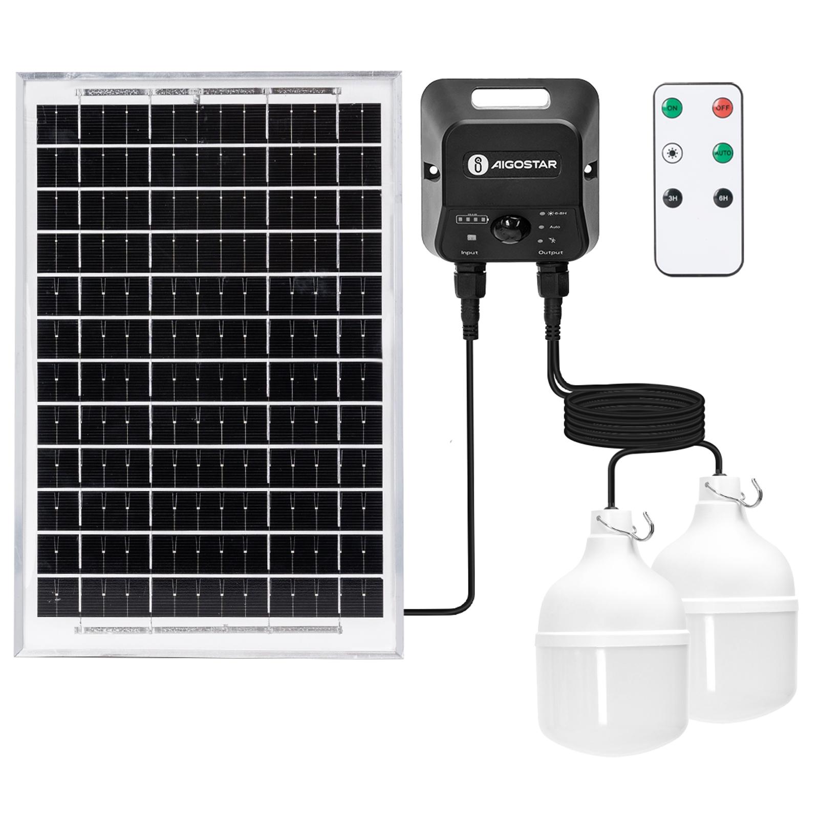 SOLAR LIGHT/SPLIT/with Batterie/T-bulb/5M+3M LINE/50W*2/6500K/1splits into 2/PIR