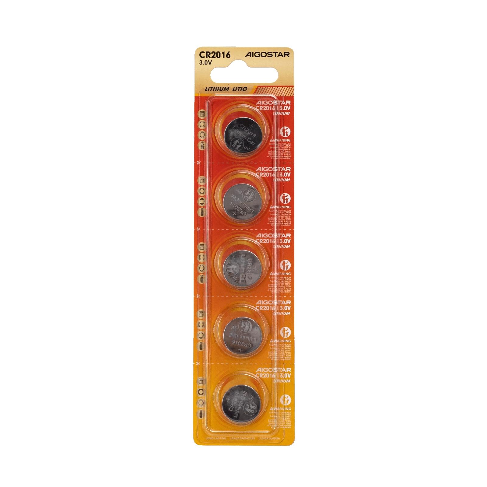 Coin cell batteries CR2016 3.0V 5pcs