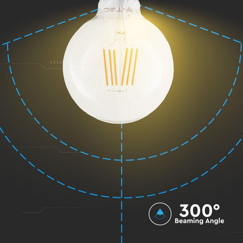 VT-286 6W G95 LED FILAMENT BULB SAMSUNG CHIP 2700K E27