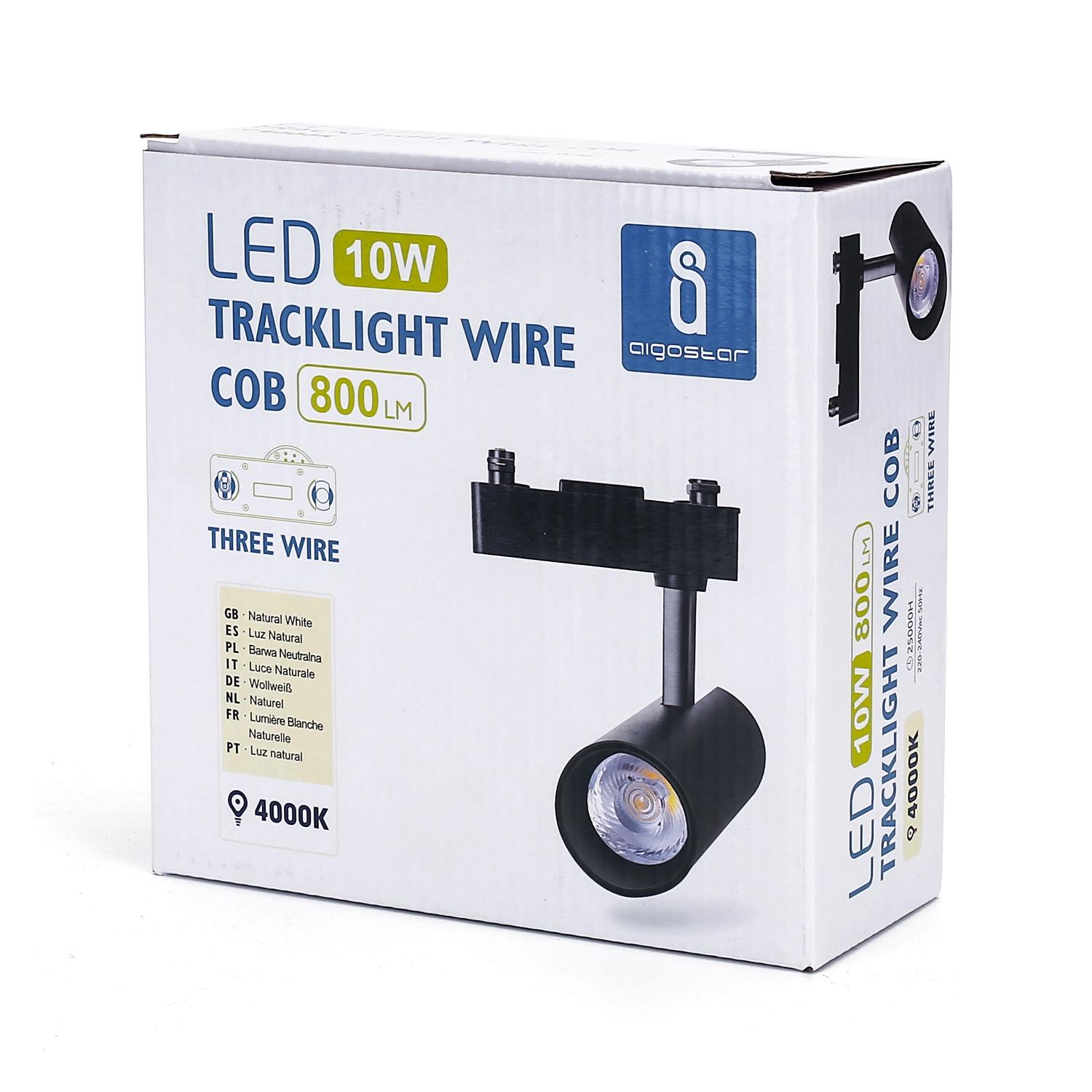 3 wires track light 10W Natural White