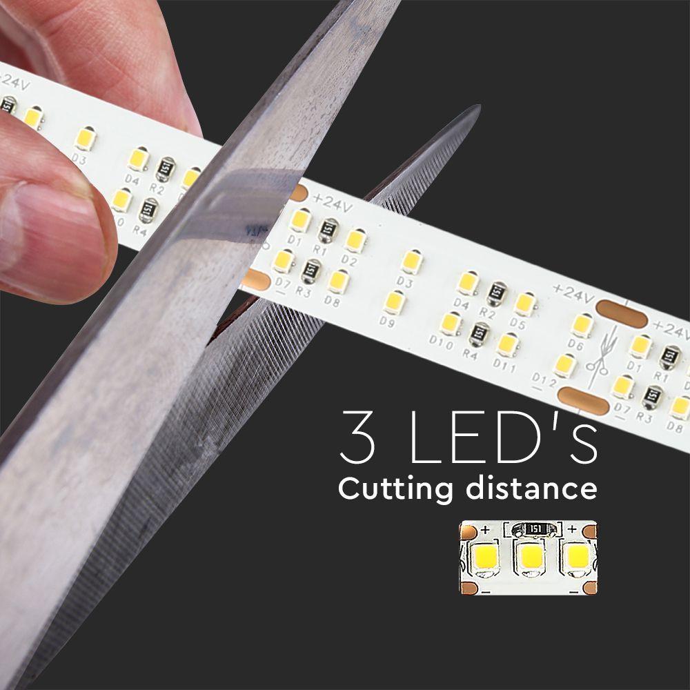 VT-2216 360 360LED'S 30W/M LED STRIP LIGHT 4000K IP20 (5M/ROLL)(PRICE PER M)