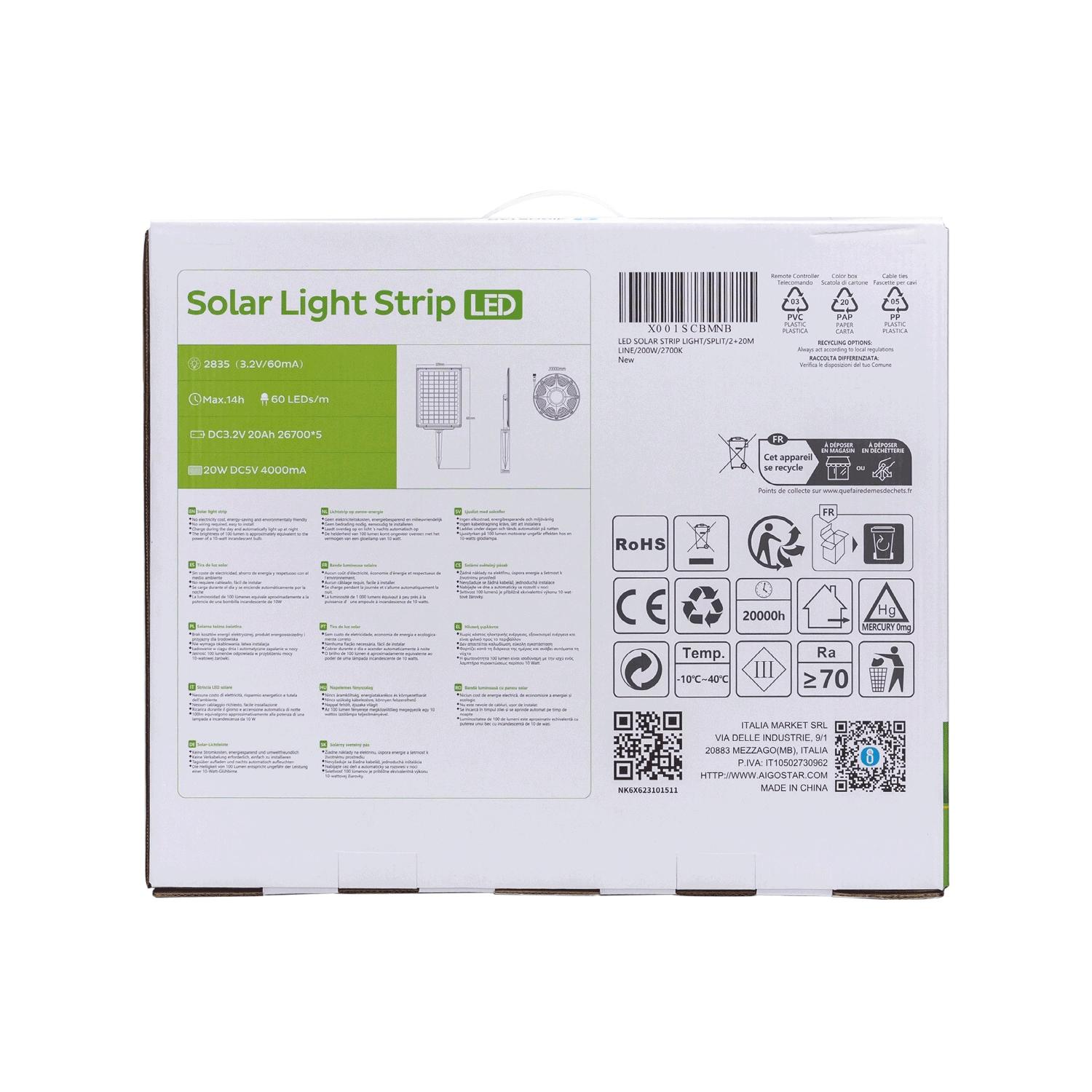 Solar light strips 100W IP65