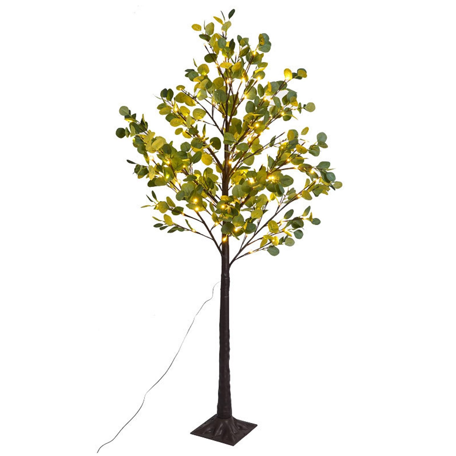 Solar simulation plant-tree-Eucalyptus  leaves-dark green2700K-2M+0.6M-30LED-8blinkI-underground-P65