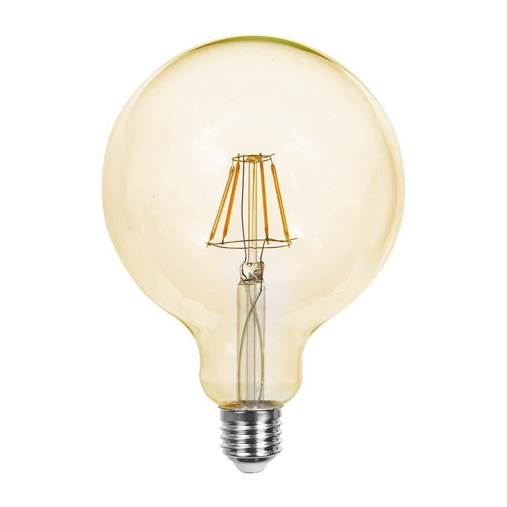 VT-2153 12W G125 LED FILAMENT BULB AMBER COVER 2200K E27