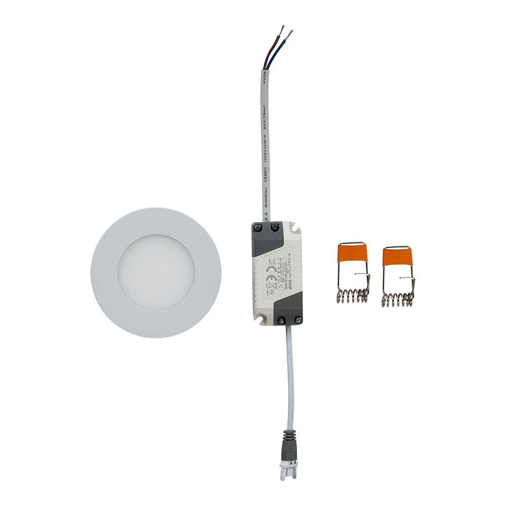 3W Panel LED, Barwa:3000K, Okrągła, VTAC, SKU 6292