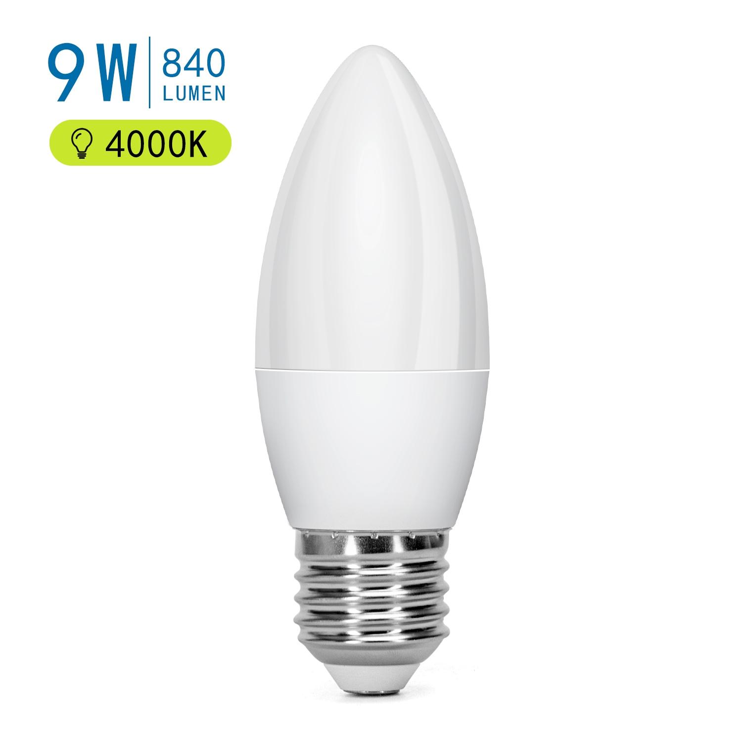 LED E27 9W C37