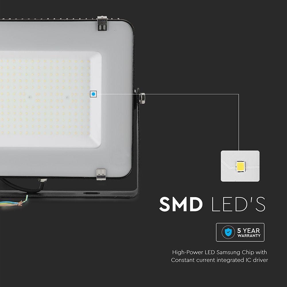 150W Naświetlacz LED SMD, Chip SAMSUNG, Barwa:4000K, Obudowa: Czarna , Wydajność: 115lm/w, VTAC, SKU 21772