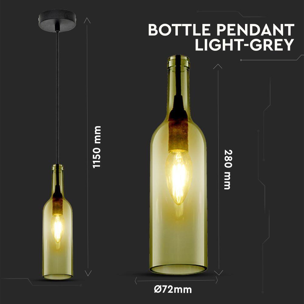 VT-7558 BOTTLE PENDANT LIGHT-E14 HOLDER-GREY