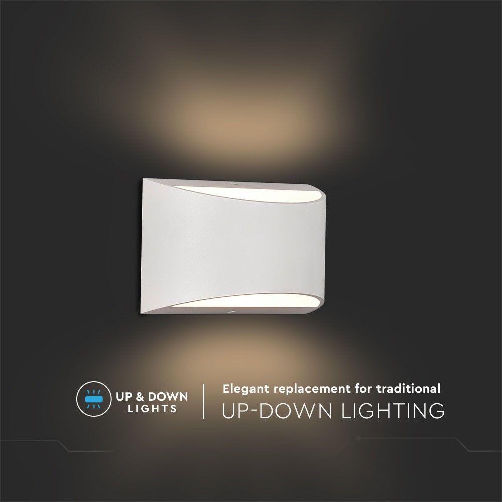 VT-815 10W WALL LIGHT WITH BRIDGELUX CHIP 4000K IP54 WHITE BODY