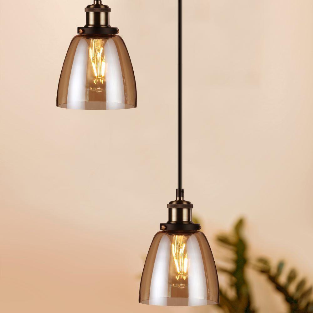 VT-7140 E27 GLASS PENDANT LIGHT-AMBER