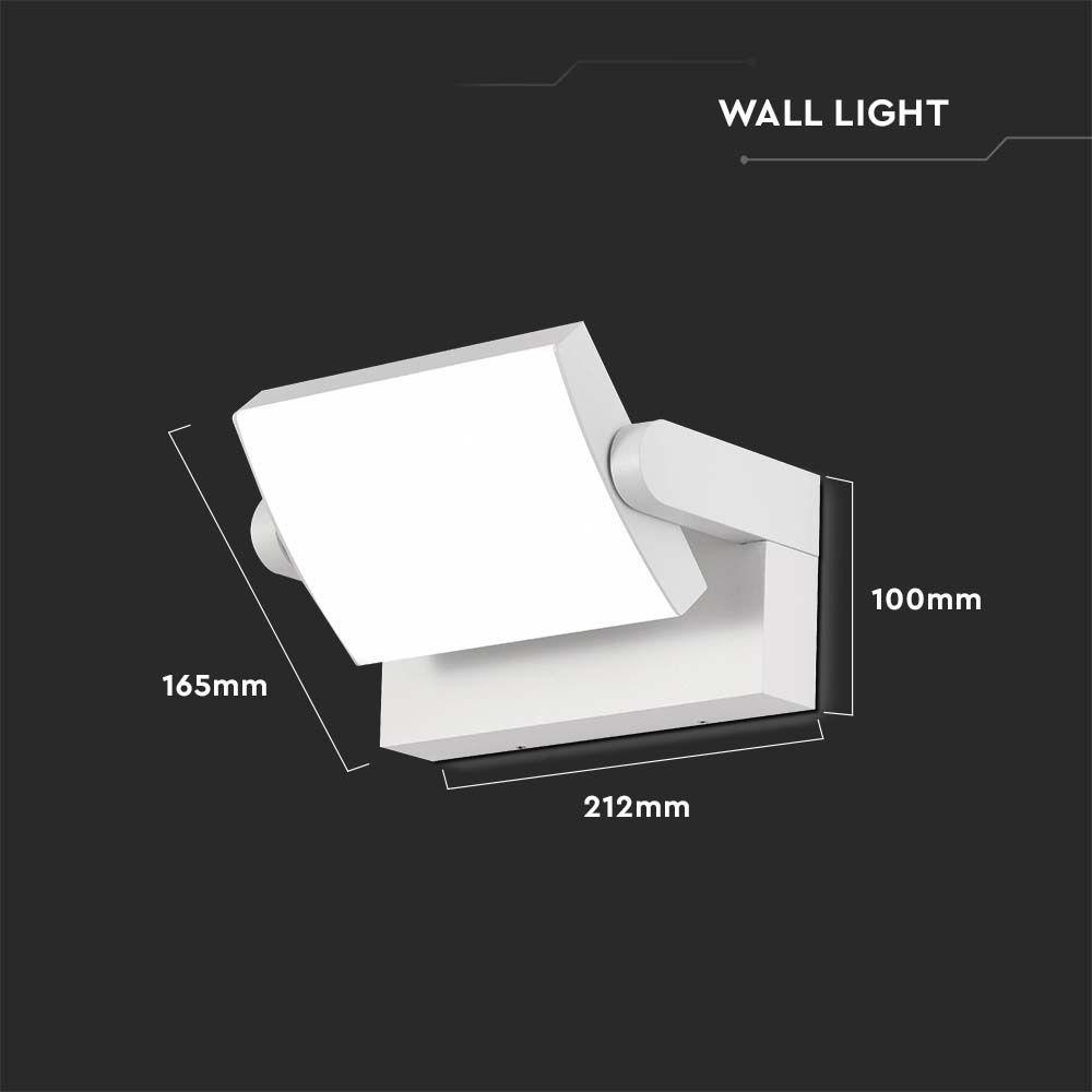 VT-11020 17W LED WALL LIGHT 4000K WHITE BODY IP65