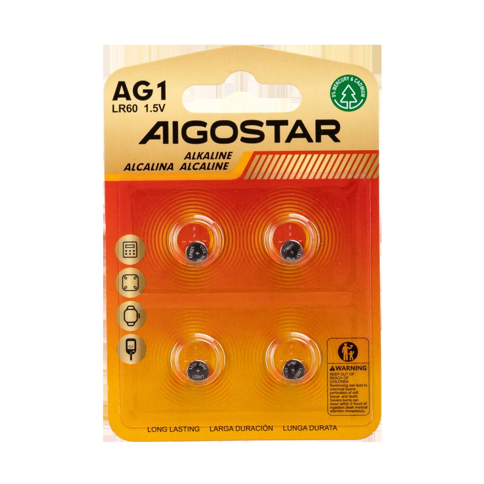 Coin cell batteries AG1/LR60 1.5V 4PCS