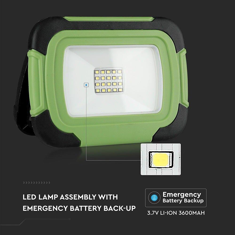 VT-20-R 20W LED RECHARGEABLE FLOODLIGHT SAMSUNG CHIP 6400K (SOS FLASH)