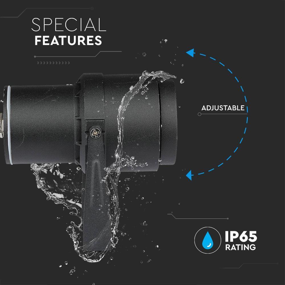 12W Oprawa ogrodowa SPIKE, Barwa:3000K, Obudowa: Czarny , VTAC, SKU 7544